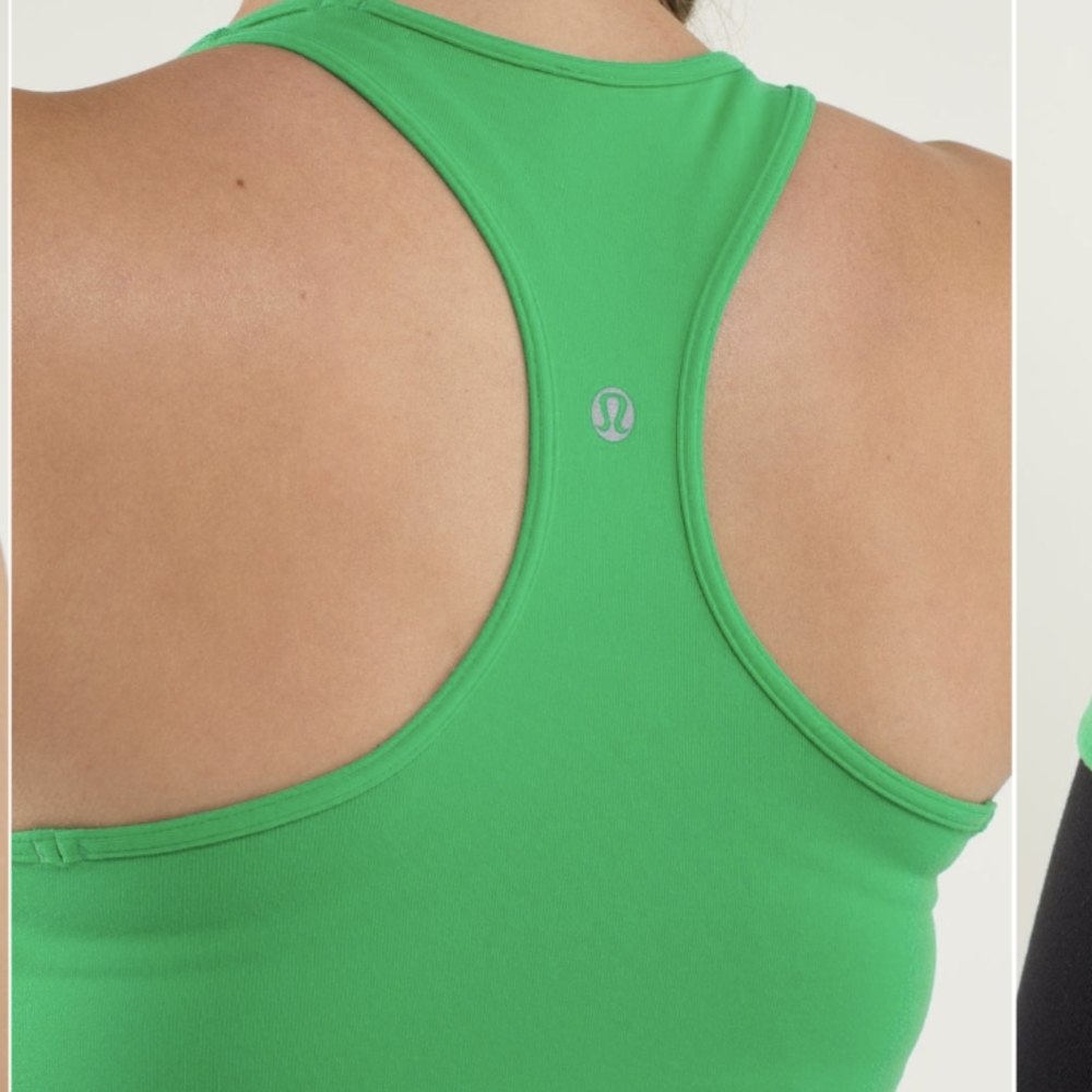 Lululemon Cool Racerback Green Bean like new - Picture 6 of 11